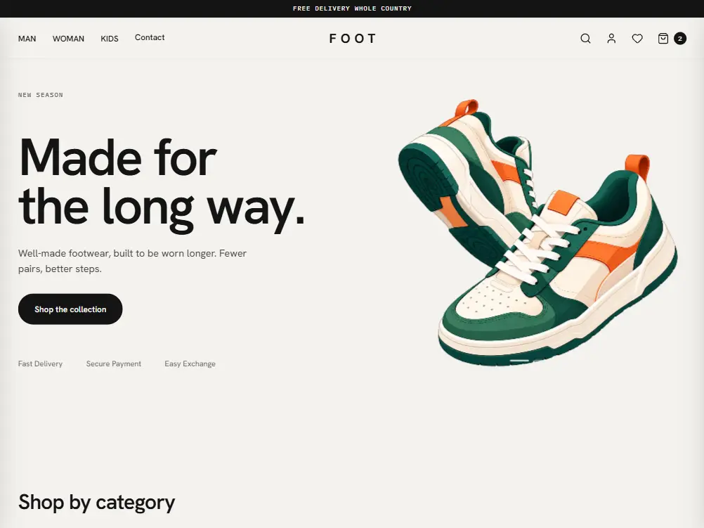 Footwear টেমপ্লেট